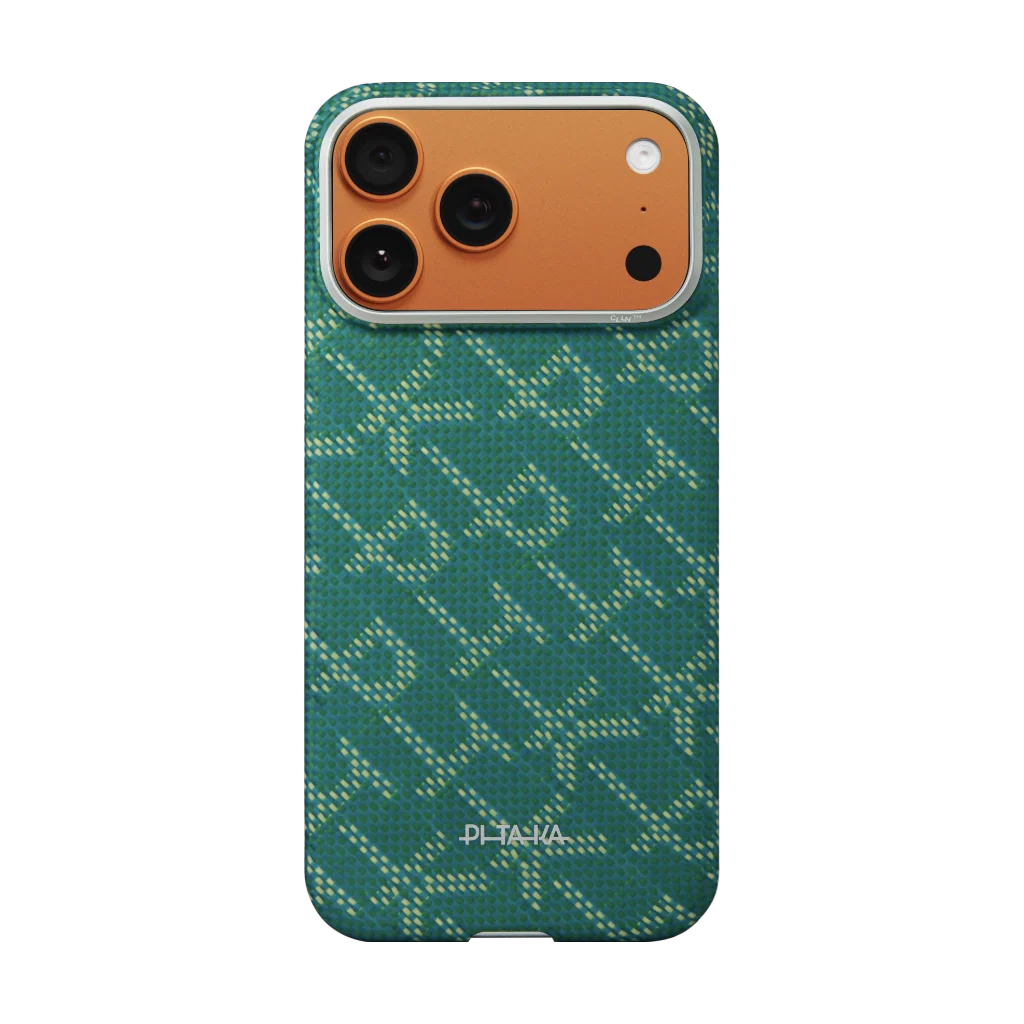 Защитный чехол Pitaka Monogram Ultra Slim Case for iPhone 17 Pro Gold/Green