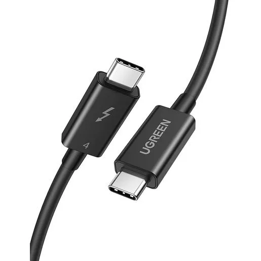 Кабель UGREEN US501 (30389) USB-C to USB-C Thunderbolt 4 Cable 40Gbps 0,8m Black