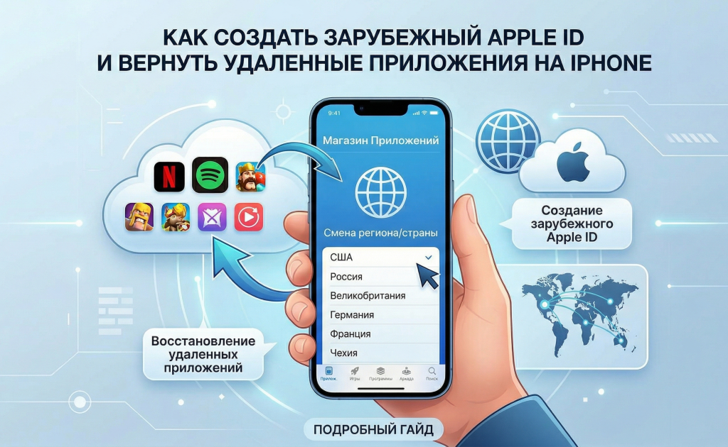 как создать Американский Apple ID