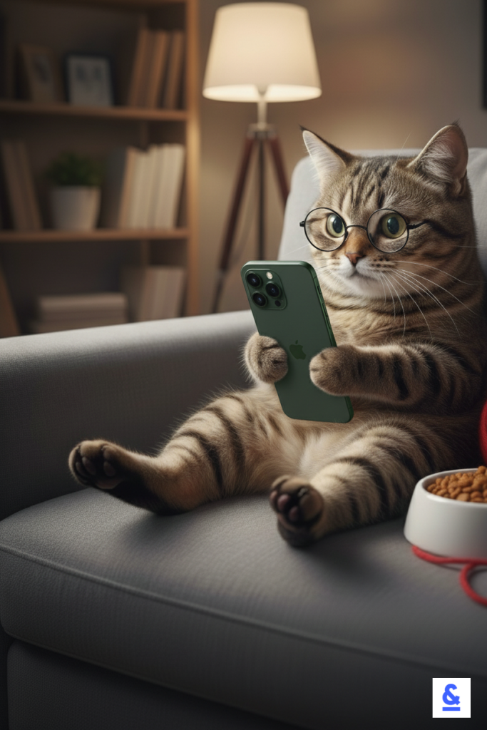 котик доволен