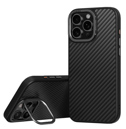 Защитный чехол Uniq для iPhone 16 Pro Max KEVA Max Kevlar MagSafe with Camera stand Black Защитный чехол Uniq для iPhone 16 Pro Max KEVA Max Kevlar MagSafe with Camera stand Black