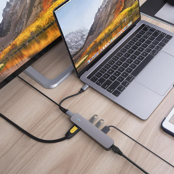 USB-концентратор HyperDrive TUBE 6-in-1 USB-C Hub (HD233B) Space Gray