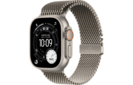 Часы Apple Watch Ultra 3 (2025) 49mm Natural Titanium Case with Natural Titanium Milanese Loop - Medium (GPS + Cellular)