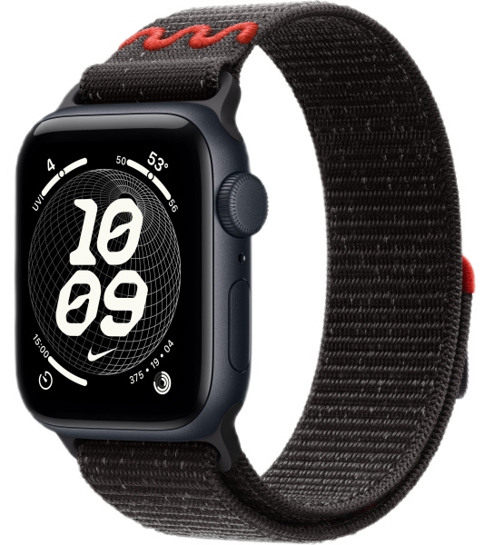 Часы Apple Watch SE 3 (2025) 40mm Midnight Aluminum Case with Midnight Black Nike Sport Loop (GPS)