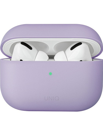 Чехол для AirPods Pro Uniq Lino Liquid Silicone Lavender