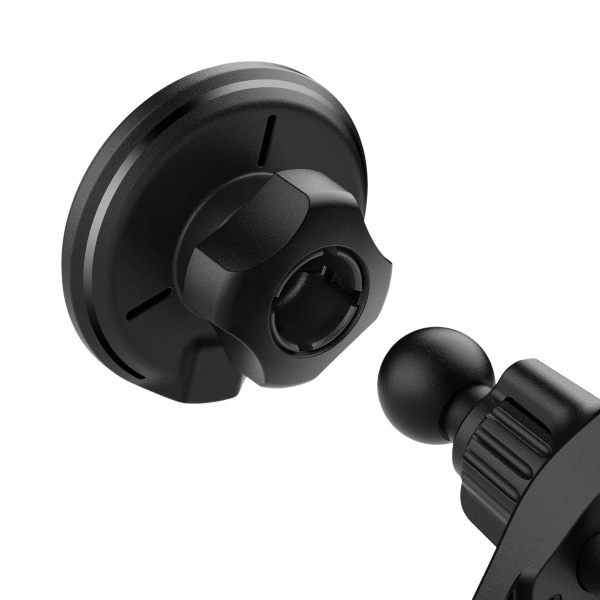 Автомобильный держатель с беспроводной зарядкой Spigen EV15MAQ MAGNETIC Magsafe 15W QI2 Black