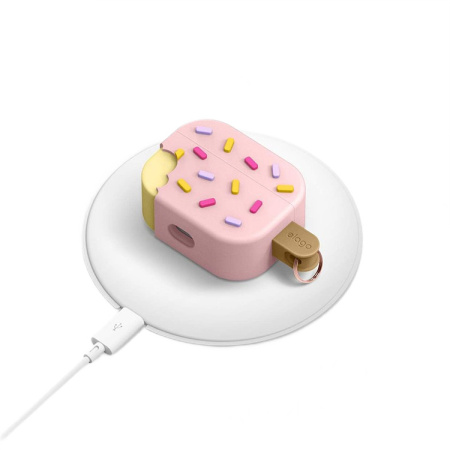 Чехол Elago Ice Cream Silicone Hang Case для AirPods Pro 2 Strawberry