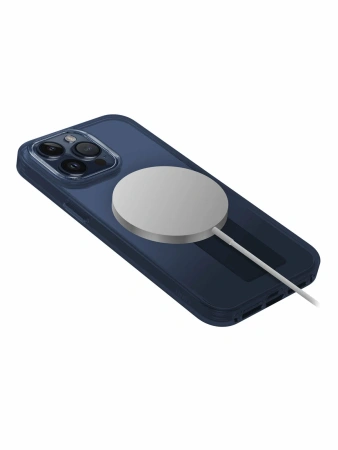 Защитный чехол Uniq Heldro Mount MagSafe с подставкой для iPhone 15 Pro Deep Blue