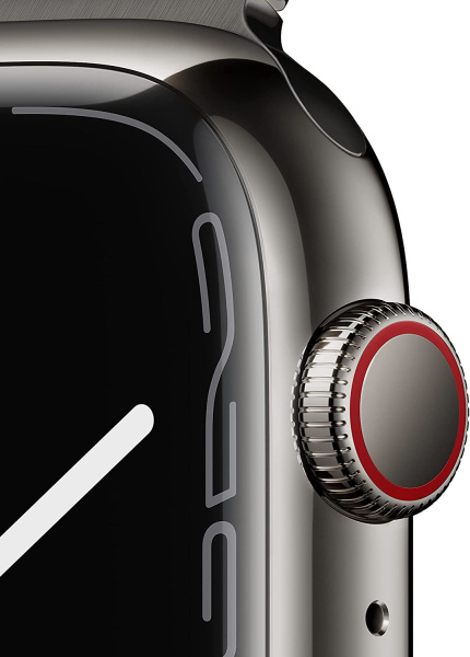 Часы Apple Watch Series 7 45mm Graphite Stainless Steel Case with Milanese Loop Graphite (GPS+ Cellular)