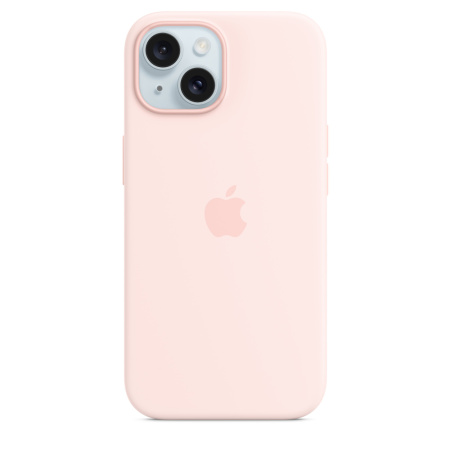 Чехол Apple iPhone 15 Silicone Case with MagSafe Light Pink Чехол Apple iPhone 15 Silicone Case with MagSafe Light Pink