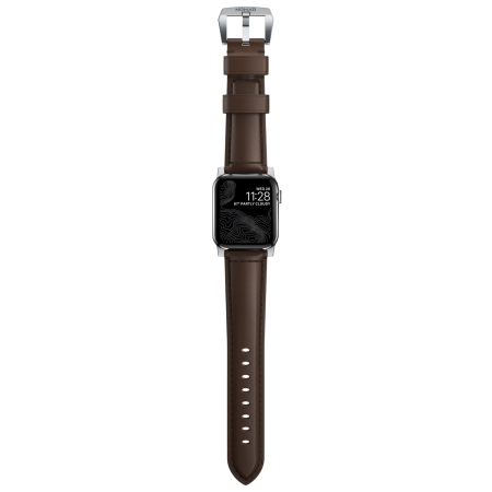 Ремешок Nomad Traditional Band для Apple Watch 44/45/46/49mm Brown / Silver Hardware