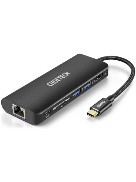 Адаптер Choetech HUB-05 6-in-1 Multiport USB-C Adapter