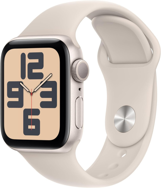 Часы Apple Watch SE (2023) 40mm Starlight Aluminum Case with Starlight Sport Band (GPS) (размер S/M)