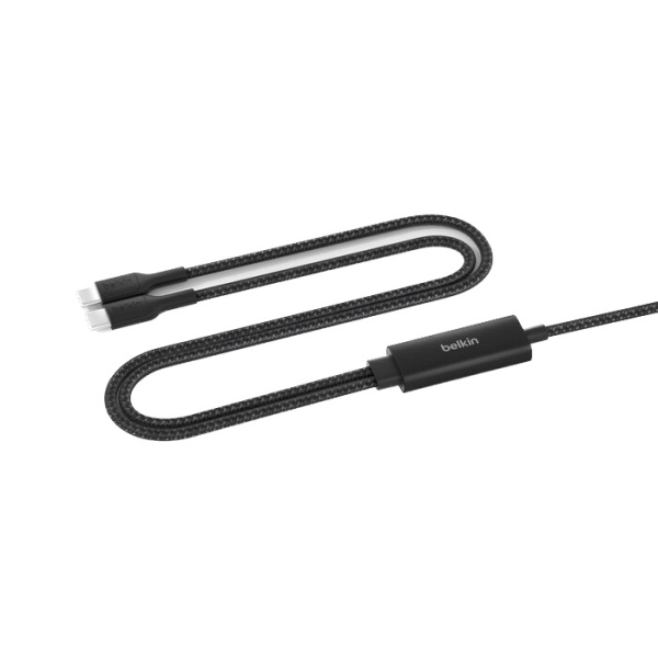 Кабель двойной Belkin BoostCharge Pro 2-in-1 140W USB-C - USB-C 1,5м Braided Dual Charging Cable Black