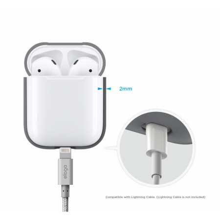 Чехол Elago для AirPods Silicone Сase Medium Gray