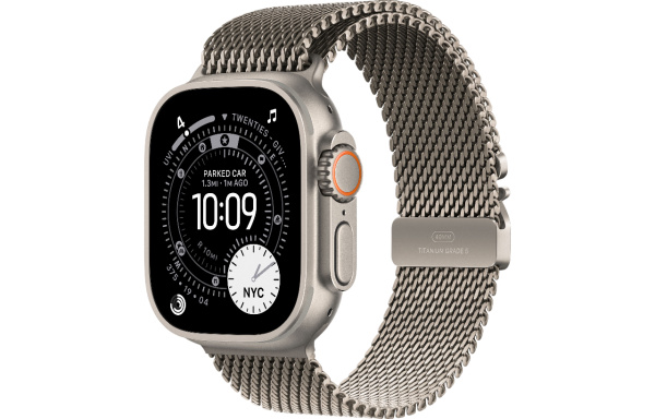 Часы Apple Watch Ultra 3 (2025) 49mm Natural Titanium Case with Natural Titanium Milanese Loop - Medium (GPS + Cellular)