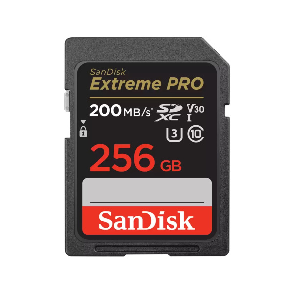 Карта памяти Sandisk SD Extreme Pro U3 4K V30 R200 W90 256GB