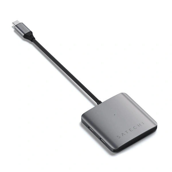 USB - Хаб Satechi 4-Port USB-C 3.2 Gen 2 Hub with Power Delivery Space Gray