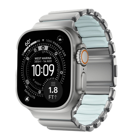 Ремешок Nomad Stratos Band 45/46/49mm Icy Blue Glow / Natural Hardware