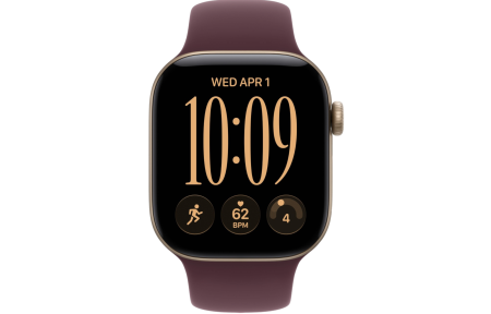 Часы Apple Watch Series 12 42mm Light Gold Aluminum Case with Burgundy Sport Band (GPS)
