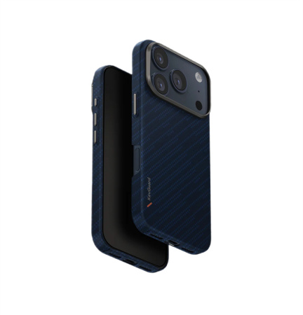 Защитный чехол UNIQ KEVA Edge Full Kevlar (MagSafe) для iPhone 17 Pro Trance Blue