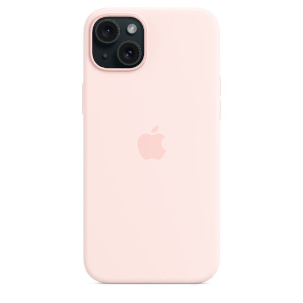 Чехол Apple iPhone 15 Plus Silicone Case with MagSafe Light Pink