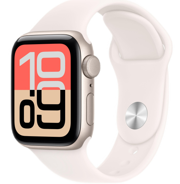 Часы Apple Watch SE 3 (2025) 44mm Starlight Aluminum Case with Starlight Sport Band (GPS) (размер M/L)