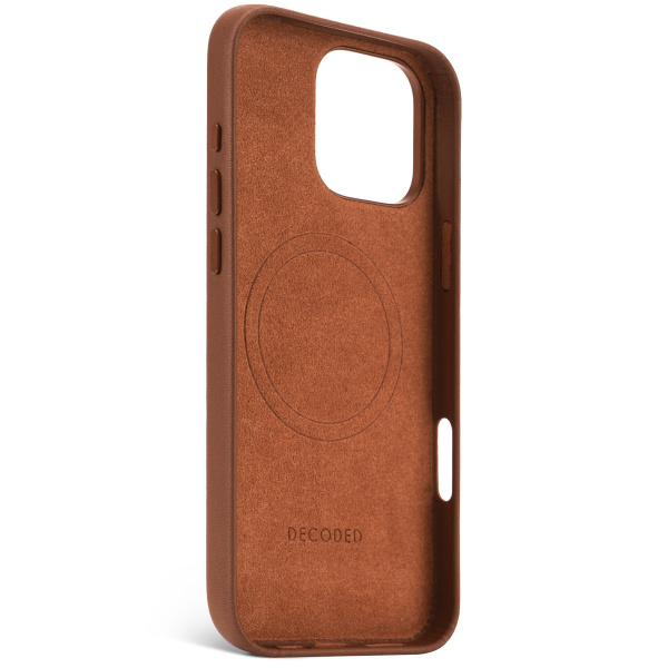 Защитный чехол Decoded Leather MagSafe Case для iPhone 16 Pro Max Tan