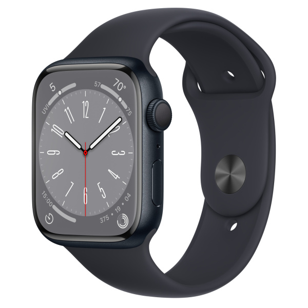 Часы Apple Watch Series 8 45mm Midnight Aluminum Case with Midnight Sport Band (GPS) (размер M/L)