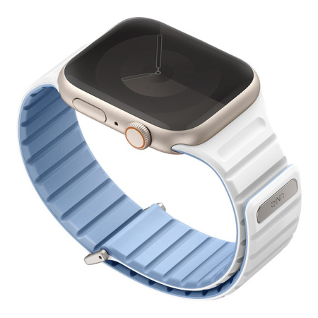 Ремешок Uniq для Apple Watch 38-41 mm Revix EVO Reversible Magnetic Powder Blue / White