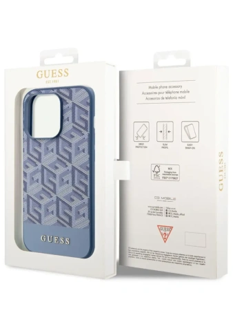 Чехол Guess для iPhone 15 Pro MagSafe G CUBE Hard Blue