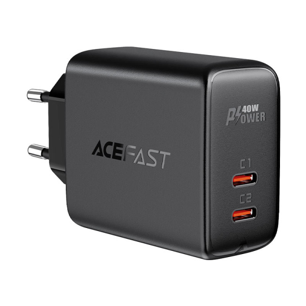 Зарядное устройство ACEFAST A9 PD 40W USB-C+USB-C Black