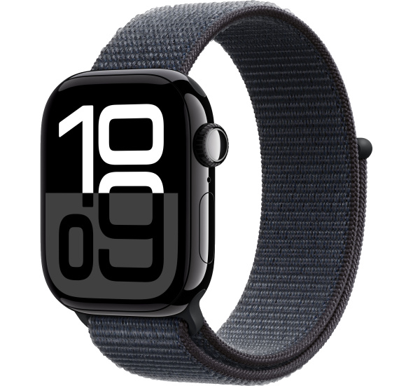 Apple Watch Series 10 42mm Jet Black Aluminum Case with Ink Sport Loop (GPS)