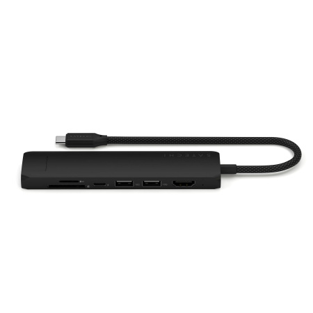 Адаптер Satechi Slim Multiport 7-in-1 1xUSB-C 2xUSB-A3.2 Gen2 HDMI 4K@60Hz Ethernet 1 Gigabit Micro/SD Card Reader Black