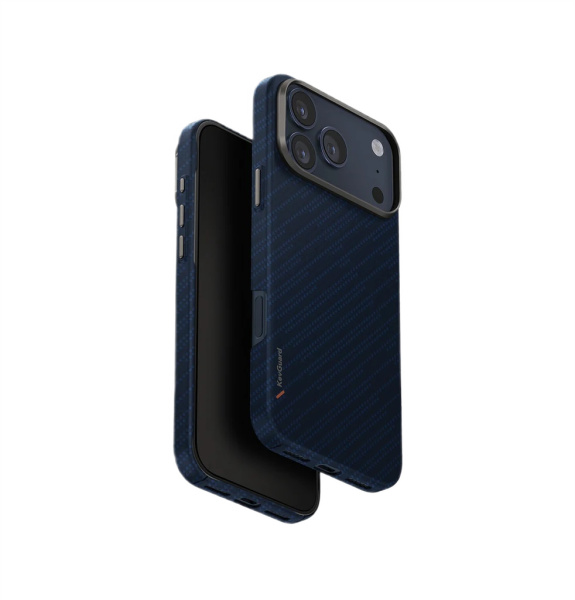 Защитный чехол UNIQ KEVA Edge Full Kevlar (MagSafe) для iPhone 17 Pro Max Trance Blue