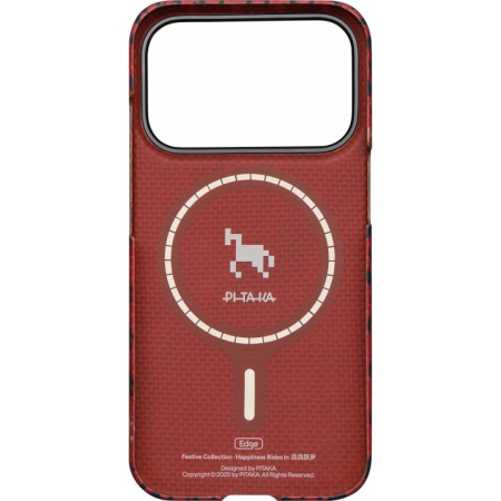 Защитный чехол Pitaka Happiness Rides Edge для iPhone 17 Pro Max Maroon