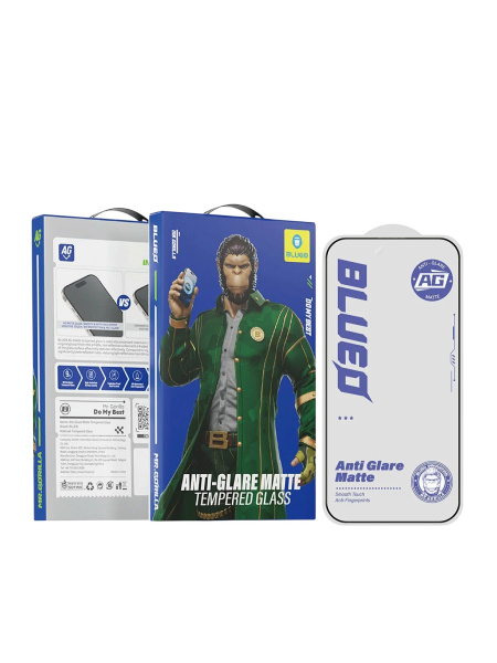 Защитное стекло BlueO для iPhone 18 Pro Anti-Glare Matte Anti-Static Black