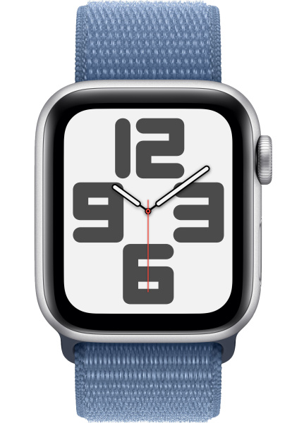 Часы Apple Watch SE (2023) 40mm Silver Aluminum Case with Winter Blue Sport Loop (GPS)