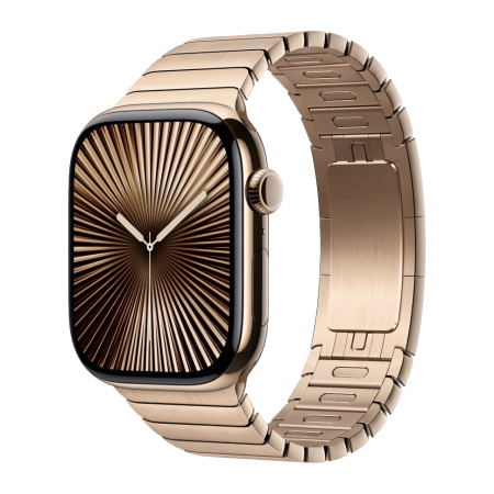 Часы Apple Watch Series 10 42mm Gold Titanium Case with Gold Link Bracelet (GPS + LTE)