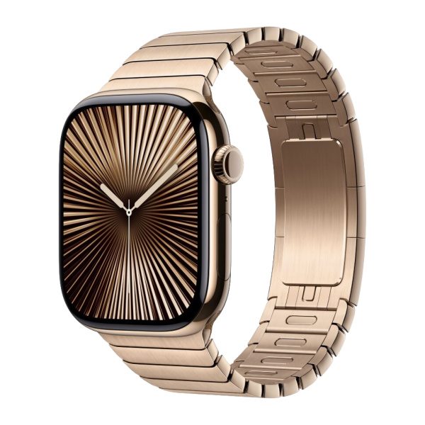 Часы Apple Watch Series 10 42mm Gold Titanium Case with Gold Link Bracelet (GPS + LTE)