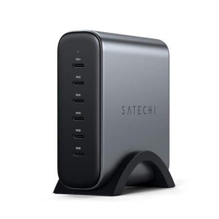 Зарядное устройство Satechi 200W USB-C 6-Port PD GaN Charge Space Gray Зарядное устройство Satechi 200W USB-C 6-Port PD GaN Charge Space Gray