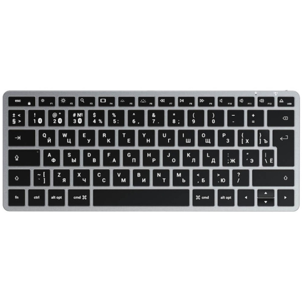 Беспроводная клавиатура Satechi Slim X1 Bluetooth Keyboard с русской раскладкой Space Gray
