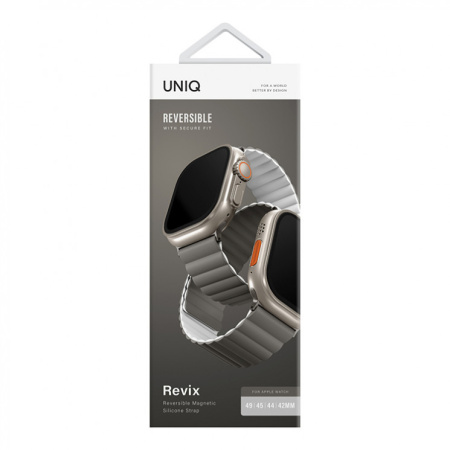 Ремешок Uniq для Apple Watch 42-49 mm Revix Reversible Magnetic Grey/White Ремешок Uniq для Apple Watch 42-49 mm Revix Reversible Magnetic Grey/White