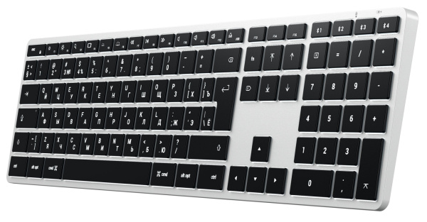 Клавиатура Satechi Slim X3 Bluetooth Backlit Keyboard с русской раскладкой Silver