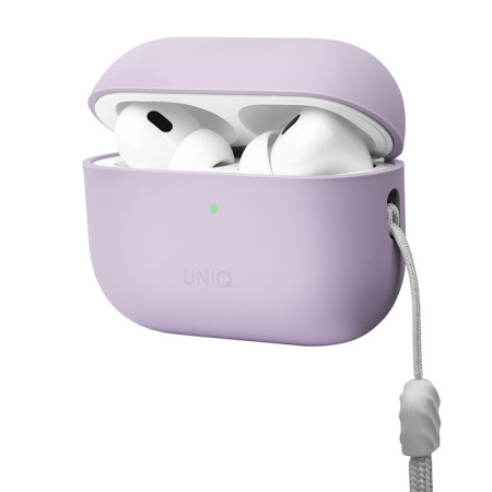 Чехол для AirPods Pro 2 Uniq Lino Liquid Silicone Lavender