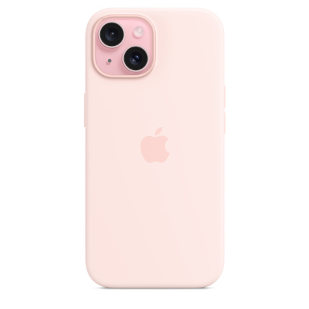 Чехол Apple iPhone 15 Silicone Case with MagSafe Light Pink Чехол Apple iPhone 15 Silicone Case with MagSafe Light Pink