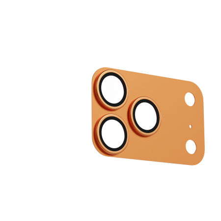 Защитное стекло для камеры AceCase Full Camera Cover 17 Pro Orange