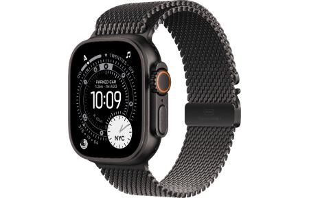 Часы Apple Watch Ultra 3 (2025) 49mm Black Titanium Case with Black Titanium Milanese Loop - Small (GPS + Cellular)