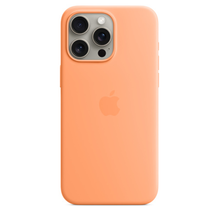 Чехол Apple iPhone 15 Pro Max Silicone Case with MagSafe Orange Sorbet Чехол Apple iPhone 15 Pro Max Silicone Case with MagSafe Orange Sorbet
