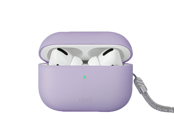 Чехол для AirPods Pro 2 Uniq Lino Liquid Silicone Lavender